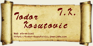 Todor Košutović vizit kartica